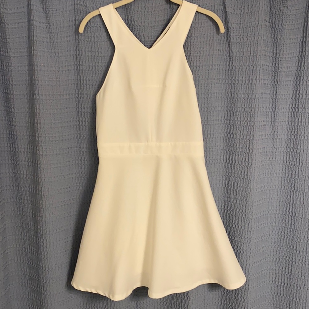 White A line cocktail dress by C.Luce